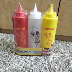 NWT TableCraft  Nostalgia condiment Squeeze Bottle 12oz ketchup mustard mayo 2